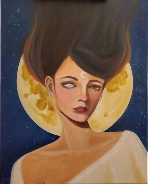 Mayari, Diyosa ng Buwan. Oil on canvas, by me  .
